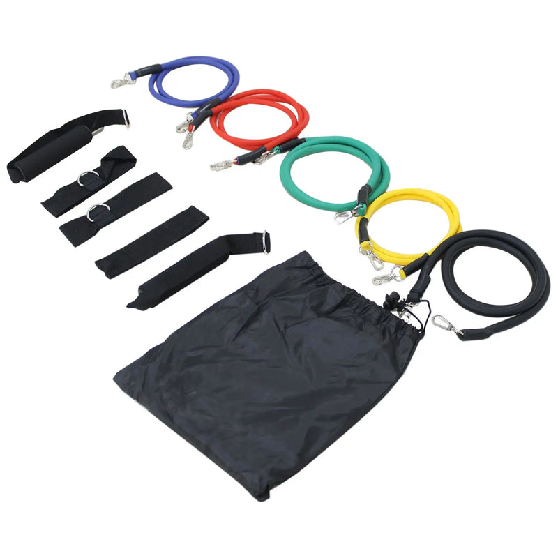 Kit 11 Elásticos Extensores Treino Funcional Academia Ginástica Ginástica Fitness Exercícios Fitness Desenvolvimento Muscular