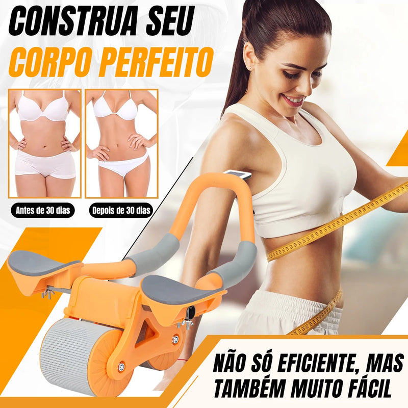 Rolo de roda abdominal para exercícios, treinador de abdominais, rebote, suporte de cotovelo, equipamento de ginástica