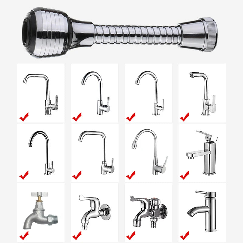 Extensor de torneira de alta pressão Utensílios de cozinha 2 modos 360 rotativo borbulhador economia de água acessórios de cozinha para banheiro suprimentos