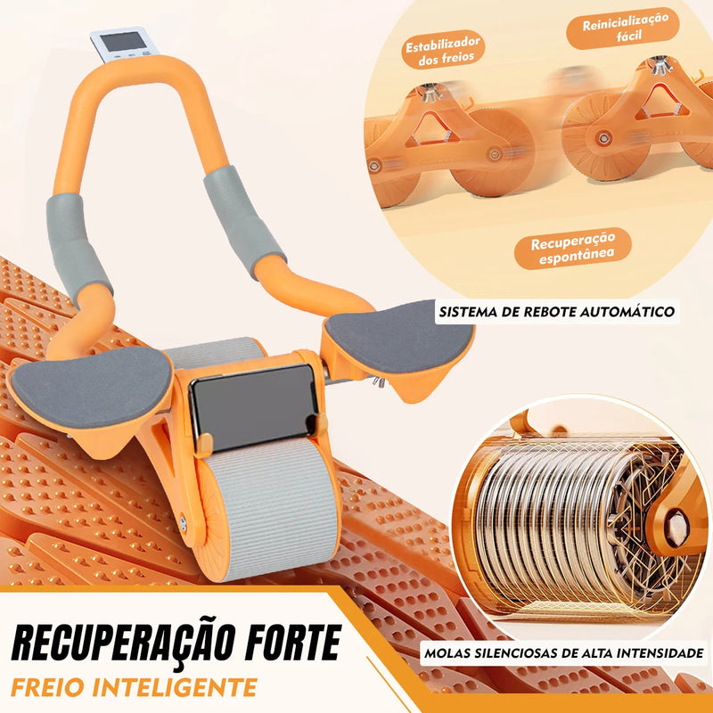 Rolo de roda abdominal para exercícios, treinador de abdominais, rebote, suporte de cotovelo, equipamento de ginástica