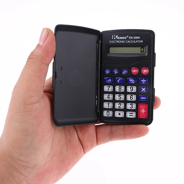 Calculadora portátil de 8 dígitos pretos Tamanho de bolso Mini calculadora eletrônica de plástico de 8 dígitos