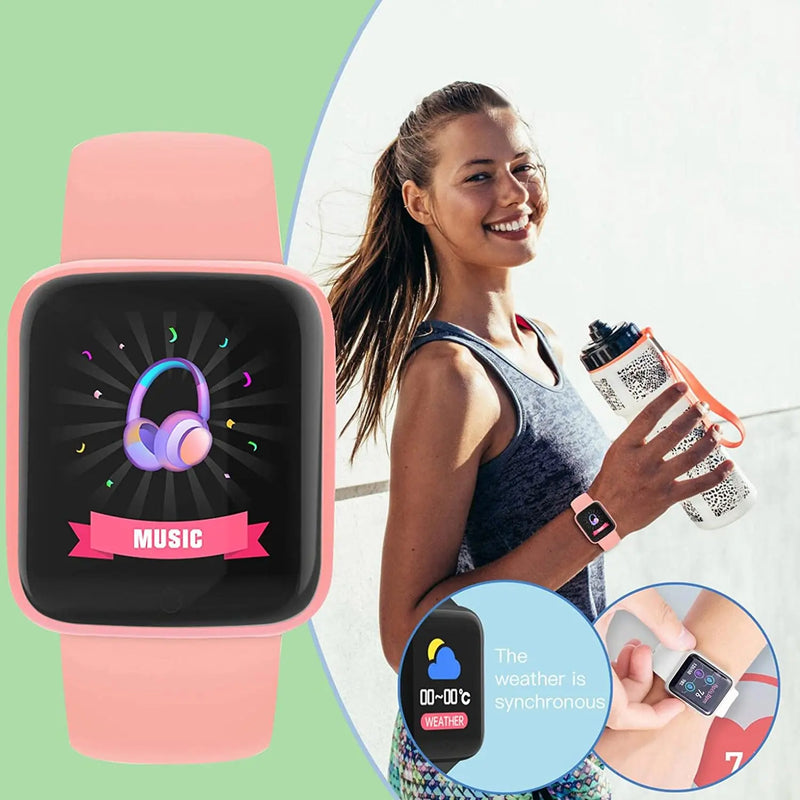 Relógio Inteligente Multifuncional Homens Mulheres Bluetooth Conectado Telefone Música Fitness Esportes Pulseira Monitor de Sono Y68 Smartwatch D20