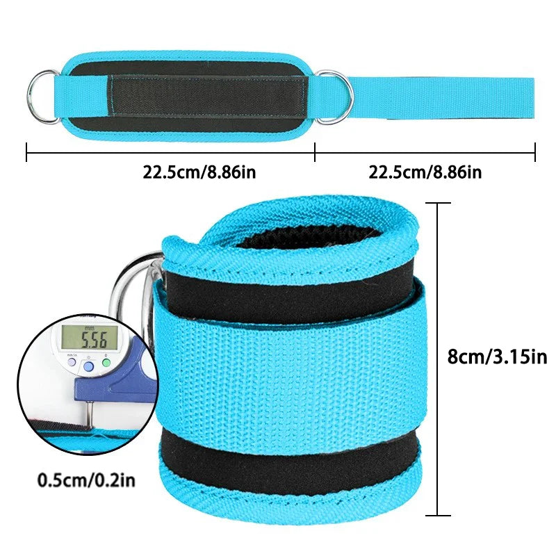 Fivela de tornozelo Treinamento Perna e dispositivo de treinamento de quadril Anel de tensão duplo D Cinta de legging Acessórios para tornozelo