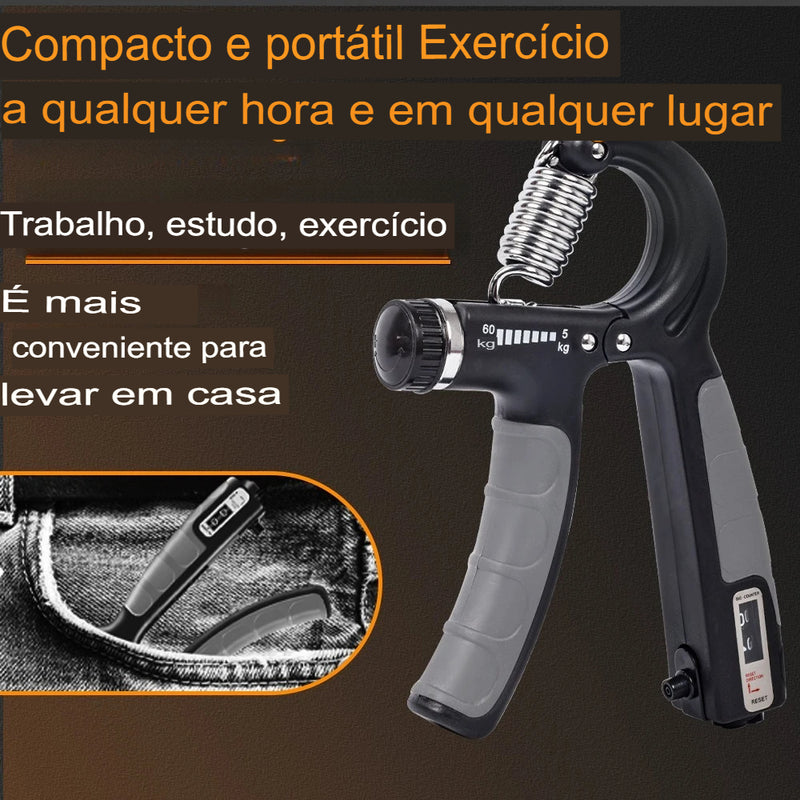 5-60 kg ajustável Hand Grip Strength Strengthener Trainer Conjunto completo com contador de pulso antebraço e exercitador de mão para músculos