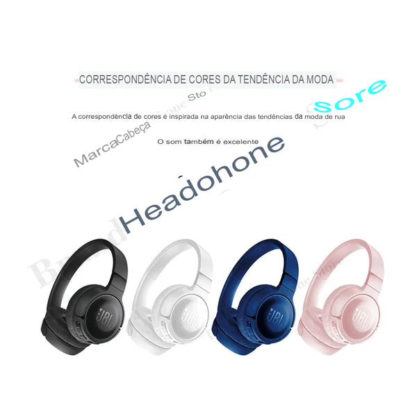 Original JBL Tune 660NC Fones de ouvido sem fio Bluetooth com cancelamento de ruído Fone de ouvido esportivo para jogos Fone de ouvido viva-voz T660BTNC