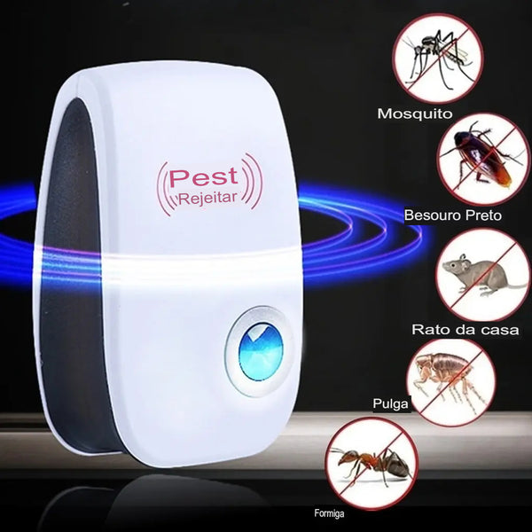 1Pc Eletrônico Rejeitar Pragas Ultrassom Mouse Barata Repelente Dispositivo Insetos Ratos Aranhas Mosquito Assassino Controle de Pragas Doméstico