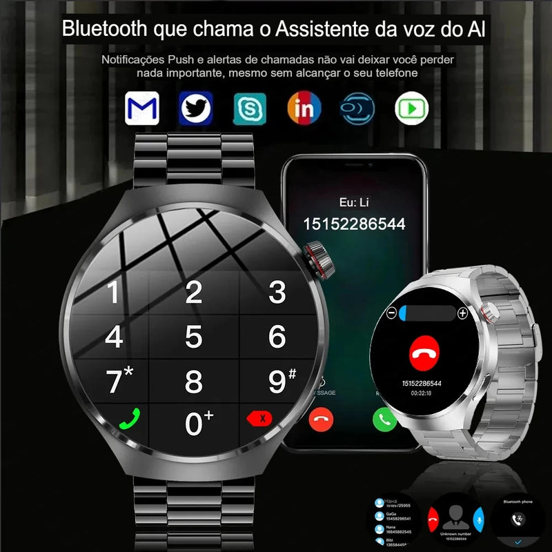 HUAWEI GT4 Pro GPS NFC Smart Watch Homens 360*360 Tela AMOLED Frequência cardíaca Bluetooth Chamada IP68 À Prova D'Água Homem Smartwatch 2024