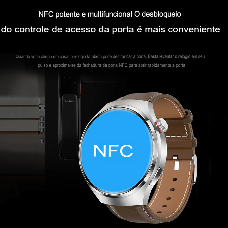 HUAWEI GT4 Pro GPS NFC Smart Watch Homens 360*360 Tela AMOLED Frequência cardíaca Bluetooth Chamada IP68 À Prova D'Água Homem Smartwatch 2024