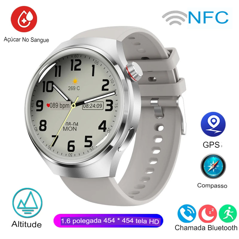 HUAWEI GT4 Pro GPS NFC Smart Watch Homens 360*360 Tela AMOLED Frequência cardíaca Bluetooth Chamada IP68 À Prova D'Água Homem Smartwatch 2024