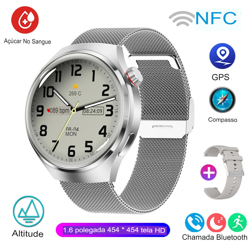 HUAWEI GT4 Pro GPS NFC Smart Watch Homens 360*360 Tela AMOLED Frequência cardíaca Bluetooth Chamada IP68 À Prova D'Água Homem Smartwatch 2024