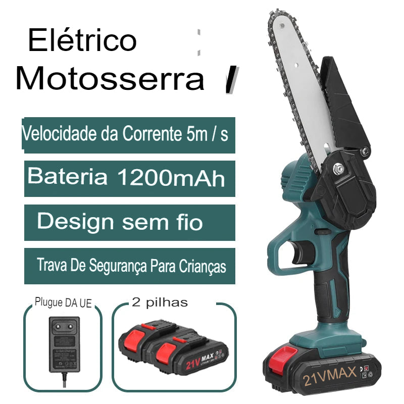 Mini Serra de Poda Elétrica21V Portátil 6 polegadas  Recarregável Pequena Serra de Divisão de Madeira Ferramenta de Marcenaria para Jardim Pomar